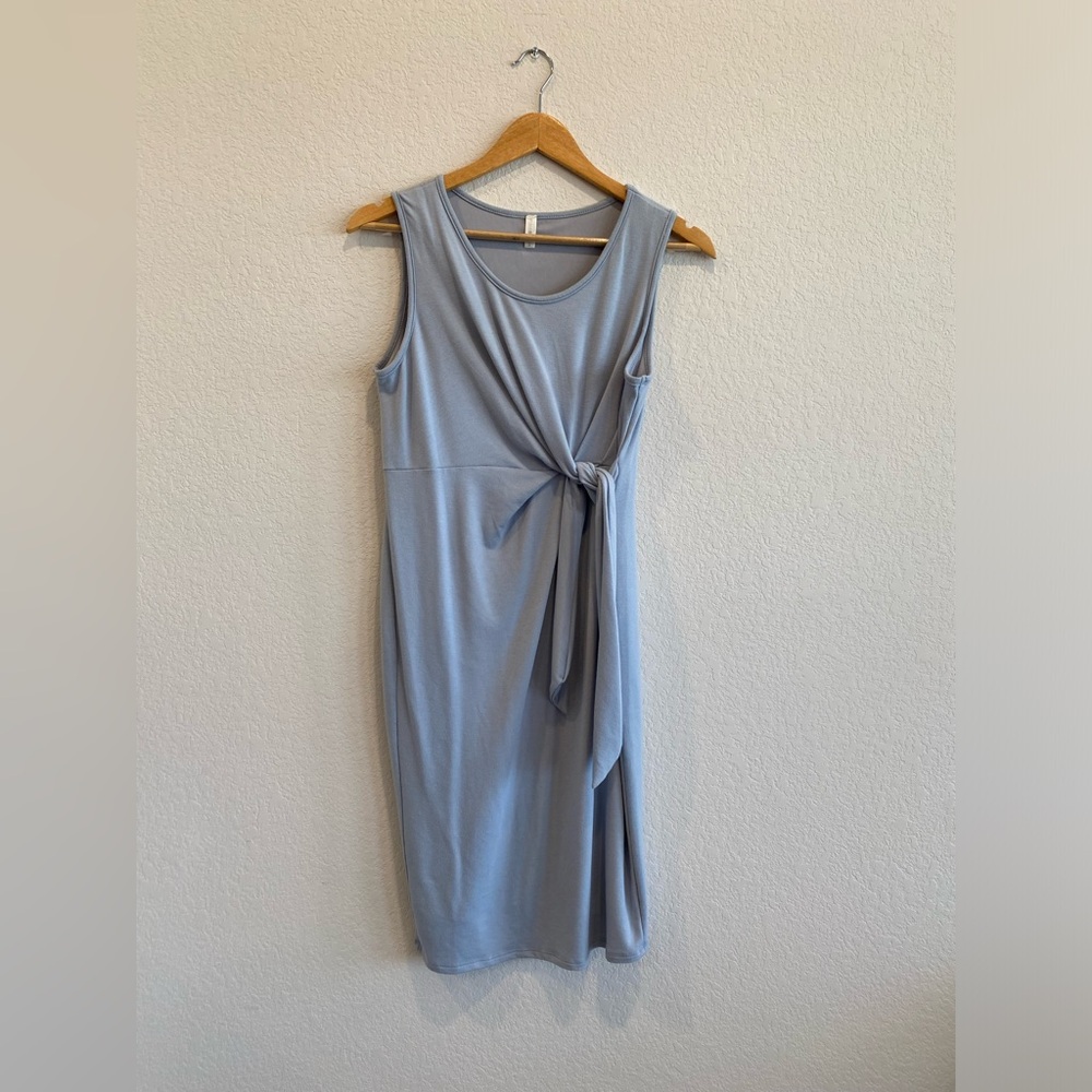 Pink Blush - Size M - Light Blue Maternity Dress